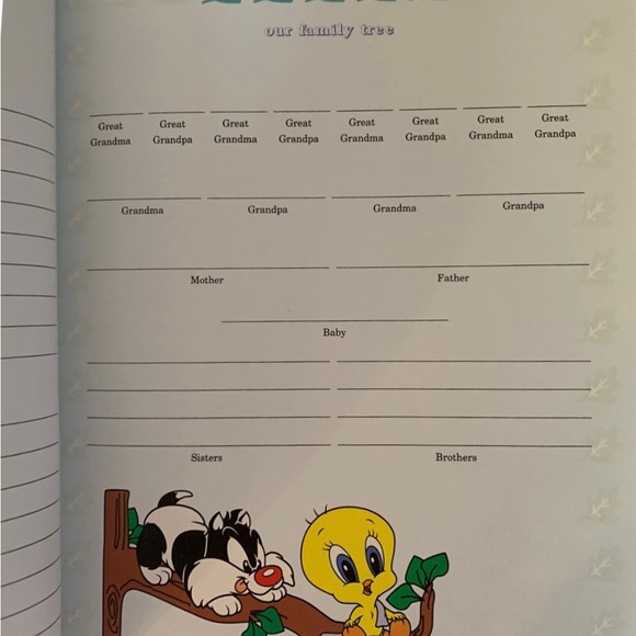 Lovables Looney Tunes Baby Book 1995 Bugs Daffy Birthday Holiday First 5 Years - Picture 2 of 10